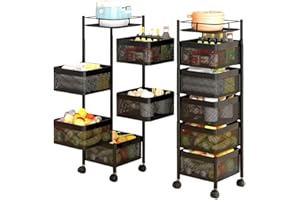 All Home Basics Carrito Auxiliar con Ruedas - Carrito Cocina Gran Capacidad - Carro Cocina - Verdulero Cocina - Fruteros de Cocina - Carrito de Cocina - Carrito baño - Carrito Verdulero para Cocina