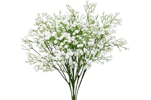 TakFree Schleierkraut Künstlich 6 STK Fake Deko Blumen Künstlich Gypsophila Artificial Flowers Weiße Künstliche Schleierkraut für Hochzeit Zuhause Deko