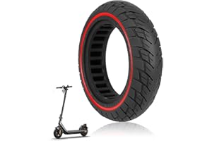 HPGAAVD 10×2.5 Ruedas Macizas para Patinete Electrico, 10 Pulgadas Ruedas de Patinete para Ninebot Max G30 G30P G30LP，60/70-6,5 Neumáticos de repuesto delantero y trasero antideslizantes（45mm）