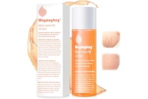 WAYMAYTECY 125ml Huile Anti-Vergetures, Huile De Massage Vergetures, Oil Réparatrice, Soins Corps Pour Peaux, Fini Non Gras, Non Collant, Convient aux Femmes Enceintes, Femmes