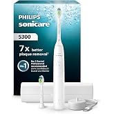 Philips Sonicare 5300 Şarjlı Diş Fır&ccedil;ası, 21 G&uuml;n Şarj, 7 kat plak temizliği, Basın&ccedil; sens&ouml;r&uuml;, 2 mod, Seyahat kabı, 2 başlık, B