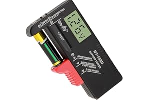 NOVSTUF LED Digital Battery Tester, Universal Battery Checker BT-168D Household Battery Volt Checker Multi Size Battery Charge Checker for AA AAA C D 9V 1.5V Button Cell Batteries (Requires No Battery)