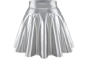 bridesmay Damen Mini Rock Sommer Kurz Skater Rock Schulmädchen Anime Rock