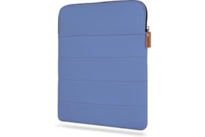 HANOI Collection® Detroit™ Funda para libros de lectura con cremallera acolchada. Funda de libro acolchada grande. Funda libro grande. Funda protectora de libros de lectura (Azul Medio, Grande)