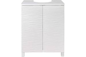 House & Homestyle Jessie Ripple Under Basin Sink, Particleboard-3mm Particleboard-15mm Particleboard with Textured Foil Finish MDF/Particleboard-30mm Nominal Assembly Kit-Boxed, one Size