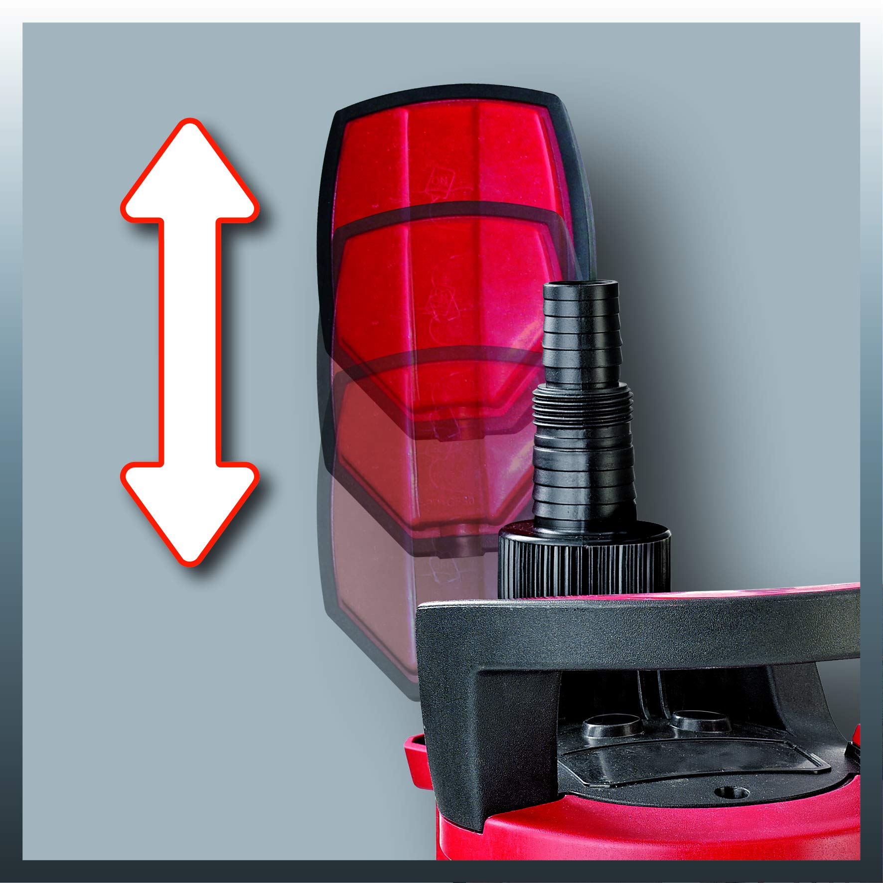 Einhell Schmutzwasserpumpe GE-DP 7330 LL ECO (730 W, Ø 30 mm Fremdkörper, 16.5 L/h Förderleistung, Absaugniveau-Regelung, Schwimmerschalter, Tragegriff) – Bild 4