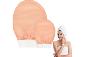 FANTASYON 2 PCS Gant Exfoliant Soie Naturelle,Gommage en Soie,Gant Exfoliant Corps pour Visage & Corps,les Gommages sur Peaux Sensibles,Élimine Les Cellules Mortes et Sans Savon