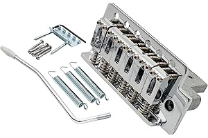 Musiclily 52,5mm Puente Trémolo Modern de 6 Tornillos para Guitarra Eléctrica tipo Strat ST, Cromado