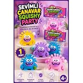 SEVİMLİ CANAVAR SQUISHY PARTY SIKMALI YUMUŞAK STRES OYUNCAĞI SUKUŞİ OYUNCAK 1 ADET