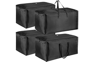 SOALSUIS 4 Pack Large Heavy Duty Travel Bag, Foldable Gym Bag, Sports Bag, Strong 600D Oxford Duffle Bags, Lightweight Waterproof Tote Bag, Weekend Holdall Bag, 128L (128L)