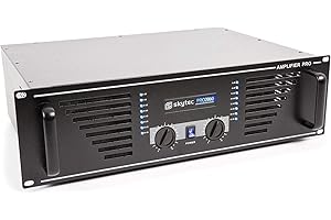Skytec SKY- 2000B - Amplificateur Professionnel, 2x 2000W, Couleur Noire, Technologie Moderne et Fiable, Large Plage de Fréquences, Idéal pour Soirées et Concerts