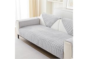 ‎NUODWELL NUODWELL Sofabezug rutschfeste Sofadecke, Warmer Super Weicher Fleecedecke Sofabezug Hund Kratzschutz Katze für Sofa L Form/U Form/Ecksofa 4/3/2/1 Sitzer (Silbergrau, 70 x 70 cm)
