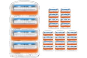 KEAROM 24 Stück Rasierklingen für Fusion 5, 5-fach Klinge kompatibel mit Nassrasierer Herren für Manuelle Rasierklinge
