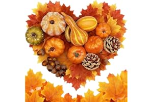 Bukezudang Mini zucche finte decorative, Halloween Zucche Artificiali, Decorazioni Autunnali per Il Ringraziamento Mini zucche finte, decorazioni per feste autunnali, decorazioni per feste del