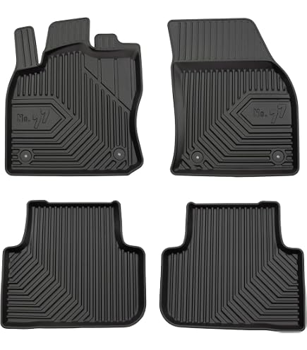 Mossa Tappetini Auto in TPE compatibili con Volkswagen Tiguan II SUV (05.2016-10.2023) - tappeti auto neri - C