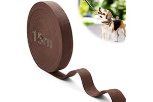 Mbsomnus 15M Cinta Nylon 25 mm Cinchas Tapiceria Marrón Cinta Persiana Cortable Cinchas de Amarre Pequeñas Estanco Correa Mochila para DIY Mochila Correas de Equipaje Bolsos Correas de Perro