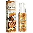 Shimmer Body Oil, Moisturizing Light Shimmer Glow Illuminator, Glow Glitter Bright Lotion Face Liquid Highlighter Illuminator, Summer Body Illuminator, Light & Non-sticky,30ml (Gold)