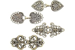 EnixwH 4 Piezas Broche Cierre Cip Diseño Retro Vintage Clips Cardigan Cómodo y Duradero Broches Para Ropa Mujer Moda Se Aplica a Damas Chicas Vestido Cárdigan Bufanda Cuello