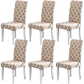 HZDHCLH Chair Covers Set of 6 Stretch Removable Washable