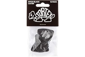 JIM DUNLOP Púas Tortex Pitch Black 1,14mm Saco de 12