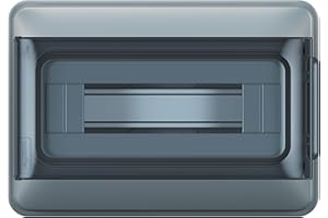 LEGRAND, Plexo S Feuchtraumverteiler, Aufputzverteiler, Schutzart: IP65-IK07, 1-reihig, 12 Module, Maße: 200 x 285 x 106 (H x B x T in mm) mit Neutralleiter- und Schutzleiter-Klemmenleiste, 601892