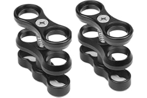 SHOOT 2PC Alluminio Clamp Blocca Sfere Subacquea Bracci con Sfere Diametro 2,5 cm