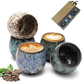 DBAATTZ Espresso Coffee Cup Set, 5 Pieces Ceramic, Espresso Cups 100ml, Thick Ceramic Cup Set, Without Handle, Small Tea Cup,