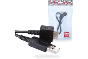 SUPER SMASH MEDIA SuperSmashMedia® - PS Vita USB Cable 2 in 1 Charge and Sync Replacement 1M (For Sony PlayStation Vita, PSVita 1000) [Black]