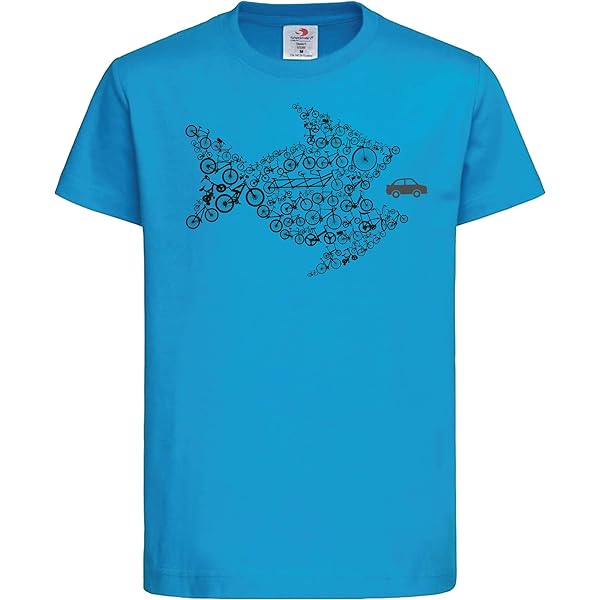 Maglietta Bicicletta Per Bambini - Stampa 'Bikes Of The World' - Ideale Per Piccoli Ciclisti