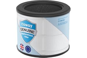 COWAY Airmega 100 Air Purifier Replacement Filter, 3-in-1 Pre-Filter, HEPA, Deodorisation, Long Lasting Filter up to 12 Months, Genuine Filter for the best performance, White