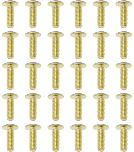 Vis En Laiton Autotaraudeuses M3.5 X 16mm - Tête Ronde Fendue, Lot De 50 Pièces