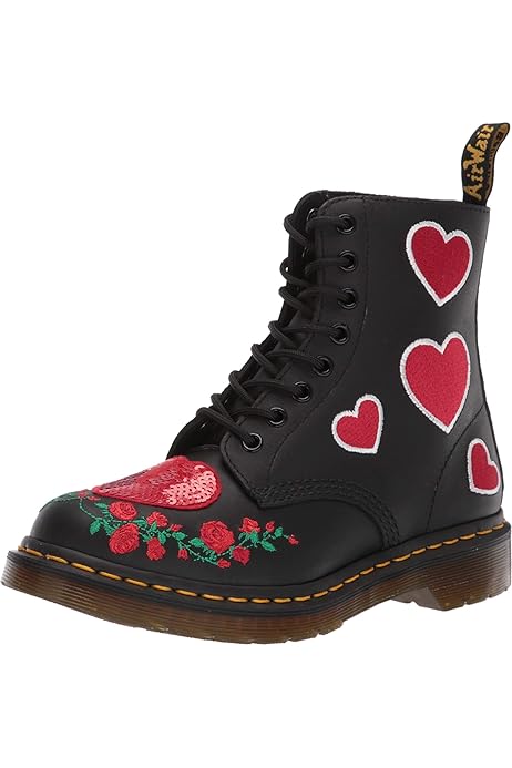 dr martens 1460 pascal boots in rainbow sequin