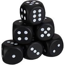 Lot De 6 Dés En Mousse 7.5cm | Multicolore | Pour Enfants Crèche/École | Apprentissage Ludique Des Chiffres