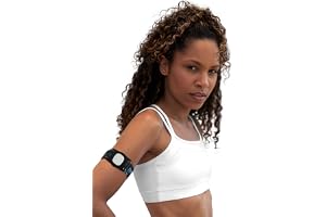 Simplera Sync sensorarmband – dia-stil med roterande klämma – bekvämt och justerbart elastiskt band – säkert skydd för blodsockersensor, BLÅ, M (26-33 cm ~ 10.2-12.9 in)