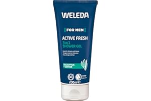 ‎WELEDA WELEDA Bio For Men 3in1 Duschgel & Shampoo ACTIVE FRESH vegan - Naturkosmetik Männer Duschseife & Haarpflege mit Eukalyptus & Vetiver Duft. Natürliche Dusche zur Reinigung von Haut & Haar (1x 200ml)
