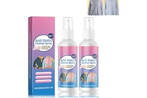 RAKIUTY 2 Stück Antistatik Spray Kleidung, Anti Static Spray, für Kleidung, Textilien, Möbel und Auto, Reduziert Statische Aufladung, 100 ml*2 Stück