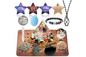 Yunoun Horoscope Orgone Pyramid, Healing Crystals, Zodiac Stones with Birthstones, Astrology, Reiki, Energy,Meditation(Sagittarius)