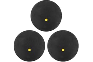 Futihana 3Pcs Squash Ball One-Yellow-Dot Low Speed Sports Professional Player Competition Squash