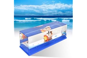 DISNACE Cruise Ship Fluid Drift Bottle, Acrylic Cruise Boat Fluid Model, Unsinkable Thousand Sunny Pirate Ship In A Bottle, Fluid Drift Bottle Cruise Ship, for Home Table Decoration Car Display Cases