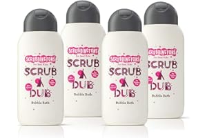 SCRUBBINGTON'S Scrubbingtons Scrub A Dub Cotton Soft Bubble Bath For Kids - Cotton Extract & Aloe Vera for Sensitive Skin 4 x 250ml