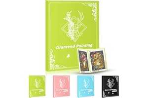 Pykaqil Diamond Art Folders A3, Diamond Painting Album, Diamond Painting Storage Book, Suitable for 30x40cm Diamond Paintings (Green Album A3-30 Pages, Holds 60 Sheets)
