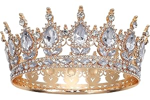 DEARMAMY Vintage Tiara Crown for Women Birthday Sparkling Bridal Tiara Hair Accessories Ideal for Weddings Engagements and Special Occasions