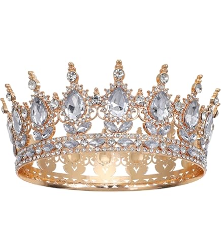 Koning Mannen Gouden Tiara Kroon Keizerlijke Middeleeuwse Hoofdband Kristal Pageant Kostuums Voor Bruiloft Halloween Faire Verjaardag (Donker Goud Met Blauwe Steen