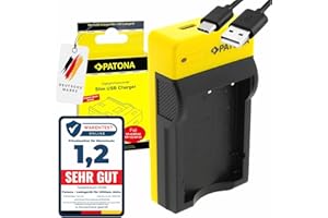 PATONA Slim Cargador con USB-C Input para NP-40 NP-60 NP-95 NP-120 Batería Compatible con Fujifilm FinePix F30 F31 X-S1 X30 X70 X100 X100S X100T Real 3D W1 Pentax D-Li8 Kodak Klic-5001