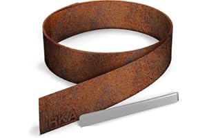 IRKA Bordure de pelouse en acier Corten Longueur 5 m Hauteur 20 cm Bordure flexible 1 mm d'épaisseur Bordure de pelouse pour jardin Bordure de parterre