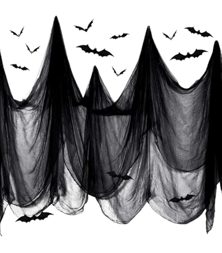 Riesige Halloween-Spinnweben 200x400cm - Gruselstoff Für Garten-Deko & Party