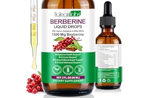 RKPROUC Berberine Liquid Drops,10:1 Extract Berberis Supplements Activates AMPK & GLP-1-Supports Reduces Body Burden in Women and Men,10X Strength Vegan Supplement for Immune & Digestive Support