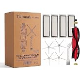 Ticimark Model Roborock S5 Max İle Uyumlu 10 Par&ccedil;a Yedek Filtre Fır&ccedil;a Seti Beyaz