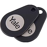 Yale P-YD-01-CON-RFIDT-BL Smart Door Lock Key Tags, Black, Pack of 2
