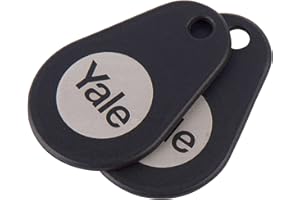 Yale P-YD-01-CON-RFIDT-BL Smart Door Lock Key Tags, Black, 2 Count (Pack of 1), One Size